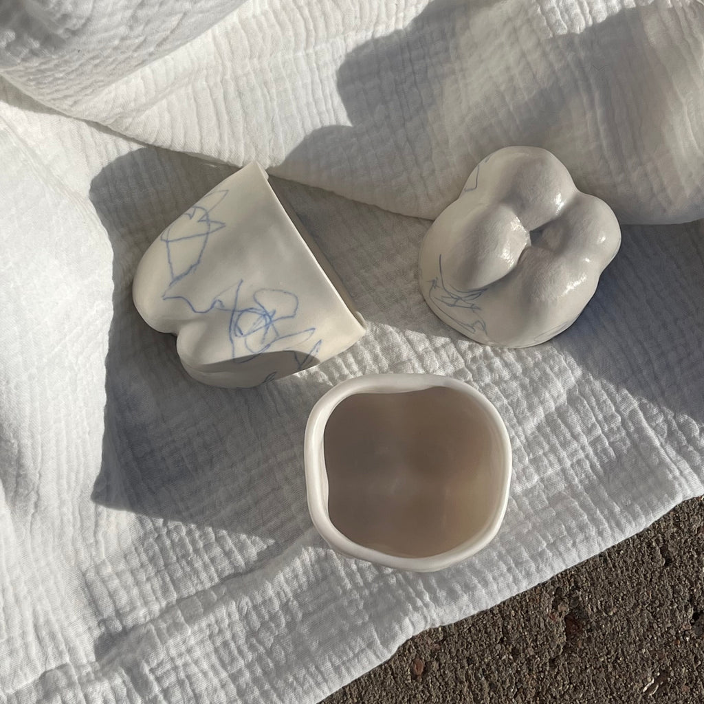 Three small ceramic Pepper Cups